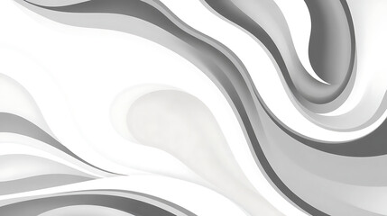 The image is an abstract illustration featuring flowing, curved lines in shades of white, black, and pastel colors3