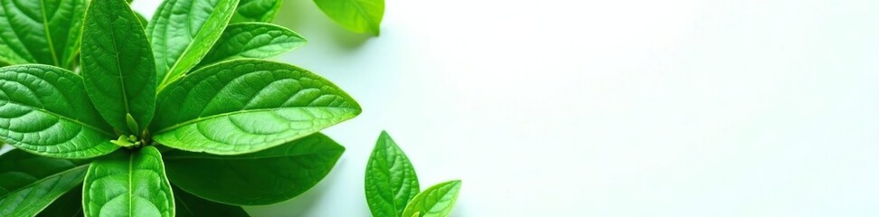 Obraz premium Foliage with veins and texture on white background, botanical, greenery, veins