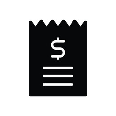 Laundry bill Vector icon