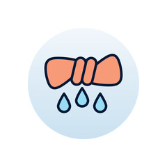 Squeeze Clothes Vector icon