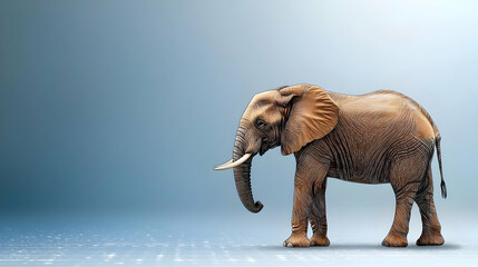 Obraz premium Pixelated Elephant Illustration