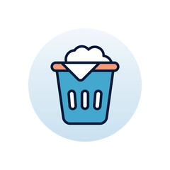Laundry basket Vector icon