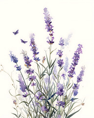 Naklejka premium Creative 2D Doodle Floral Illustrations on White Background