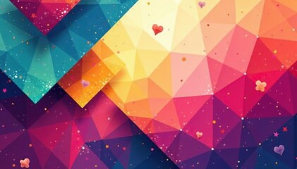 Geometric abstract shapes, vibrant colors, modern style , repeat, texture