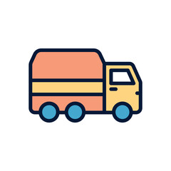 Laundry Truck Vector icon