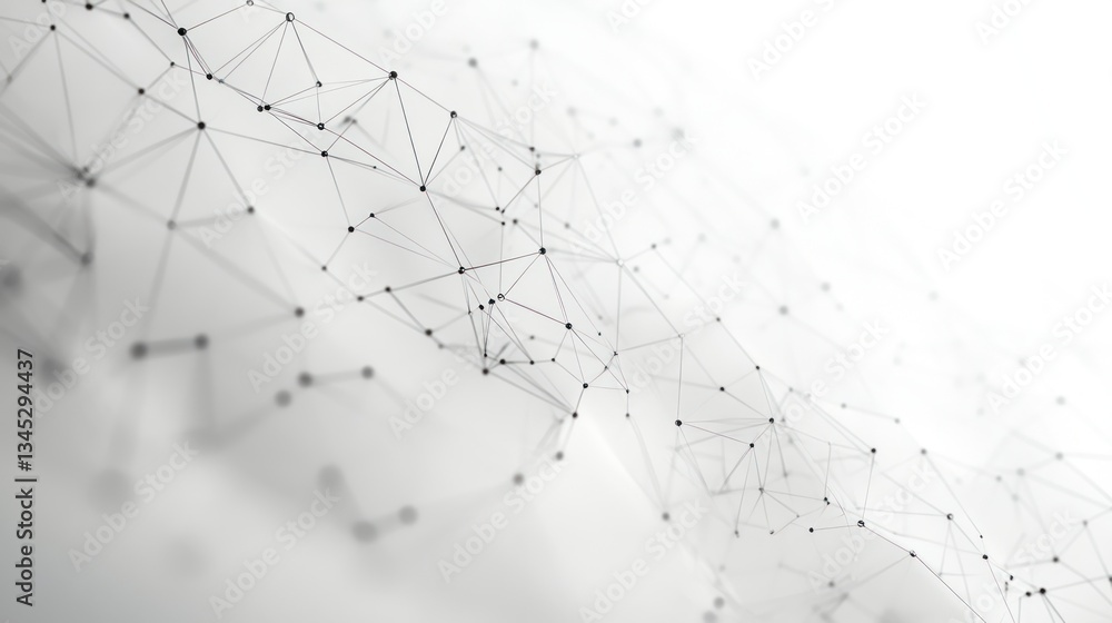 Poster abstract network graphic design, potential use for technology or data visualization