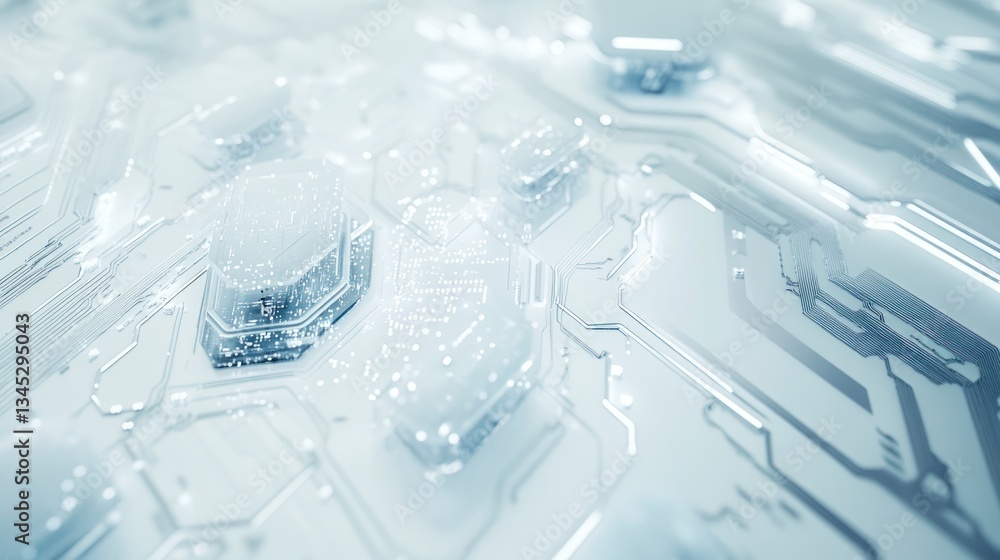 Aufkleber abstract circuitry, futuristic technology, high-tech background, visualizing data