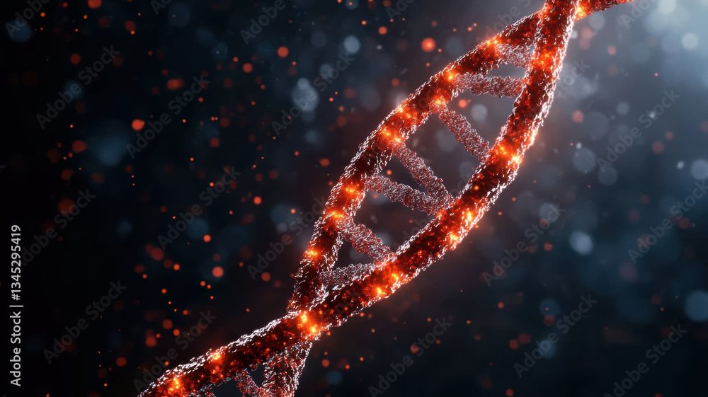 Aufkleber stunning representation of dna showcasing its intricate structure and process of detoxification in b