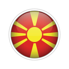 Obraz premium North Macedonia Flag Sphere Vector