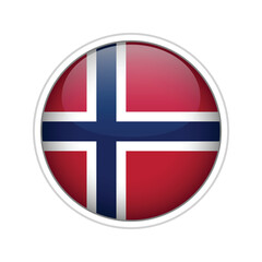 Obraz premium Norway Flag Sphere Vector