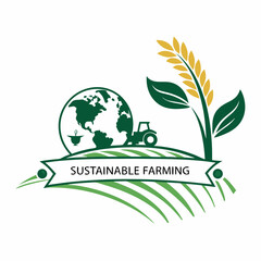 Set of sustainable agriculture vector icons
