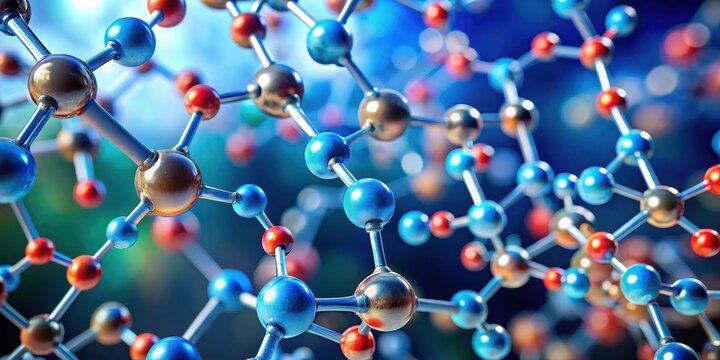 A close-up image of a chemical structure with molecules and bonds representing the silent language of hormones in the body