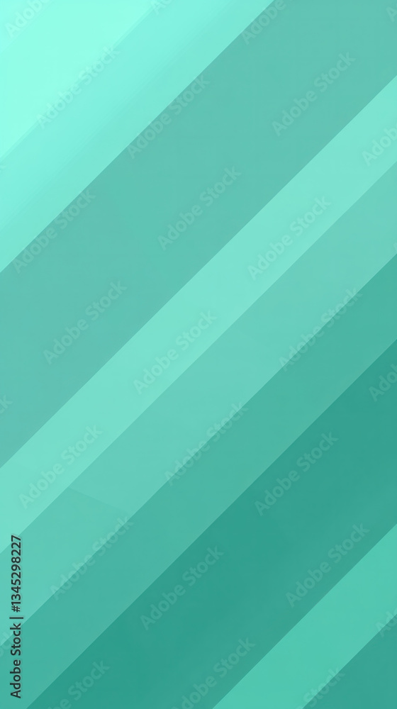 Poster a green striped background with a white line in the middle. the stripes are of different sizes and a