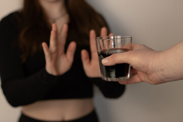 woman gives up alcohol