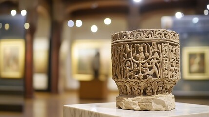 Ancient Artifact Showcased in Timeless Elegance, Reflecting Cultural Heritage and Historical Significance
