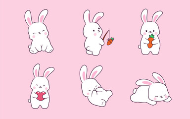 Cute and adorable rabbit illustration