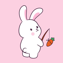 Cute and adorable rabbit illustration