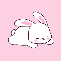 Cute and adorable rabbit illustration