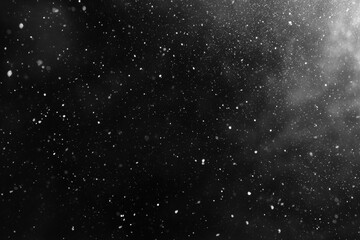 Textured design with snow and crystal elements on a dark background.