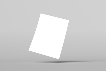 White blank sheets of a4 paper size or documents mockup on a gray background., Template.