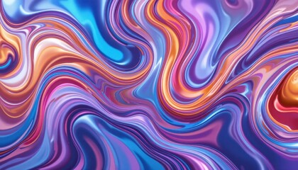 Abstract colorful waves artwork digital medium vibrant environment aesthetic view