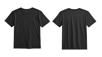 Black T-Shirt Mock Up, Front and Back View