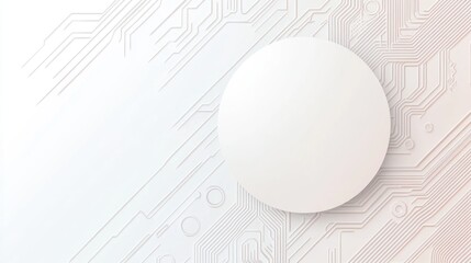 Abstract Circuit Background with Circle