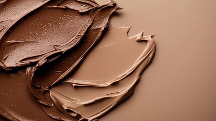 Rich chocolate textures blend beautifully on a smooth surface