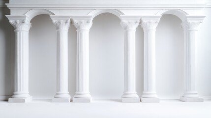 Naklejka premium Elegant classical colonnade, light and airy