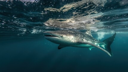 Obraz premium Majestic Whale Shark Underwater