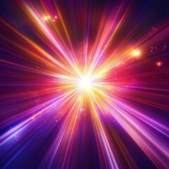 Fototapeta premium Vibrant Cosmic Explosion of Light and Color in Space