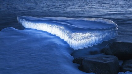 Generic Ridge Frozen Overview Stone Glowing Blue Faintly