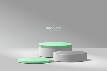 3d render of a podium