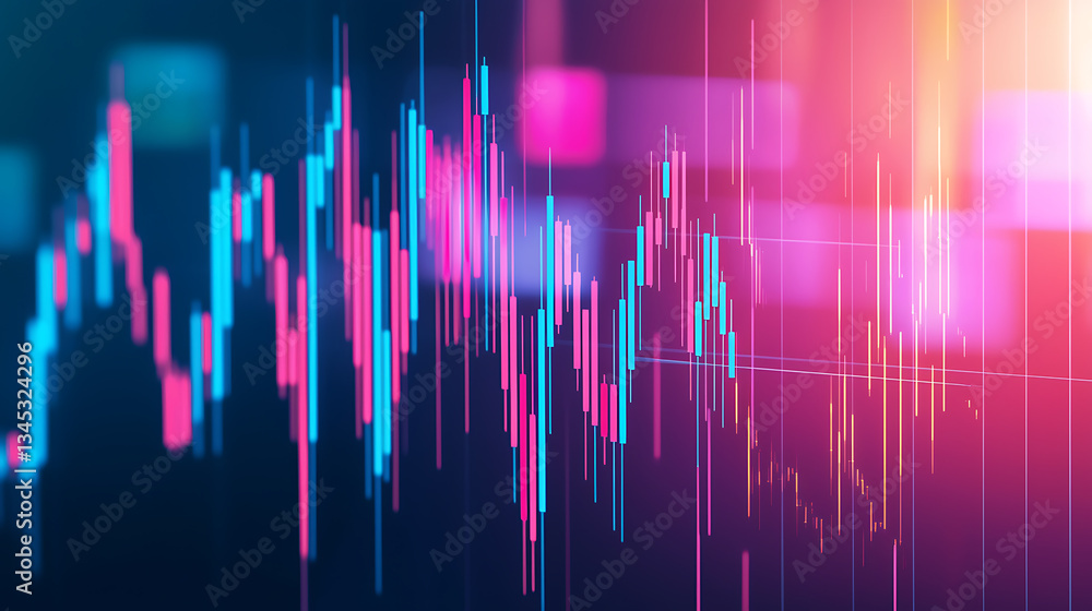 Poster market analysis trends financial data visualization digital economy abstract background macro view i