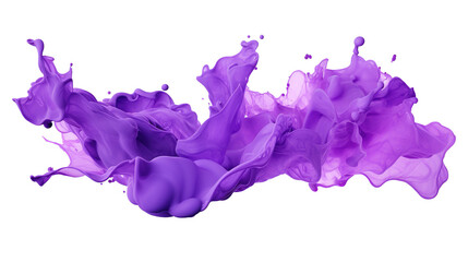 Purple Paint Splash Isolated on PNG Transparent Background

