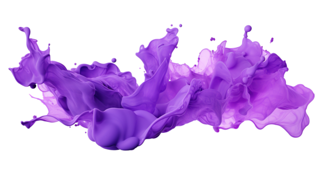 Purple Paint Splash Isolated on PNG Transparent Background
- Powered by Adobe