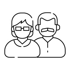 Gift for grandparents, Elderly gifting options, Thoughtful gifts for seniors, Premium grandparent gifts. Vector Editable Stroke Icon.