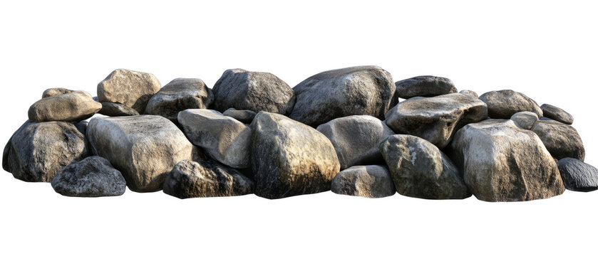 Stacked Rocks on White. Use to Add a Natural Touch to Your Creations