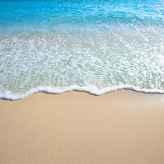 Tranquil Beach Shore with Gentle Ocean Waves Generated Image