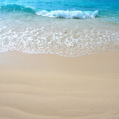 Tranquil Beach Shore with Gentle Ocean Waves Generated Image