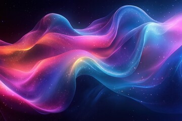 Abstract swirling nebula flowing across dark background