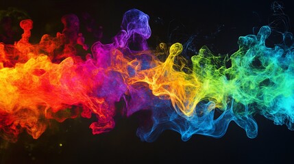 Fototapeta premium Entropy visualized a transition from order to disorder in molecular systems using vibrant artistic contrasts