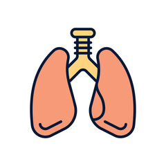 lungs Vector icon