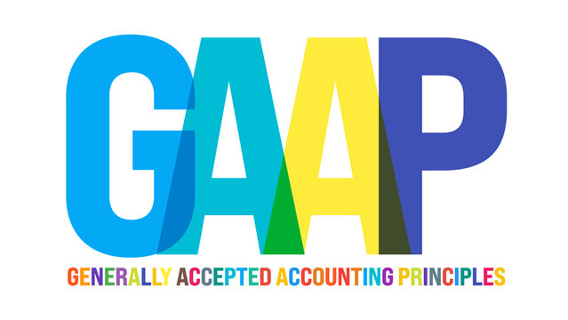 GAAP Generally Accepted Accounting Principles, Multicolor text effect transparent background