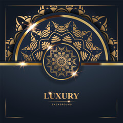 Luxury Background with Intricate Gold Mandala Design