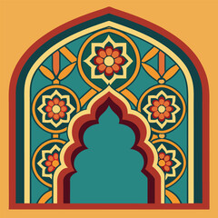 Intricate Traditional Arabesque Patterns Adorn an Andalusian Archway