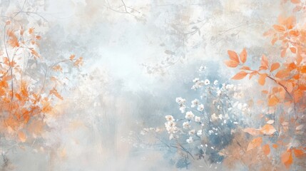 Autumn forest path, soft light, hazy atmosphere, artistic style, background image