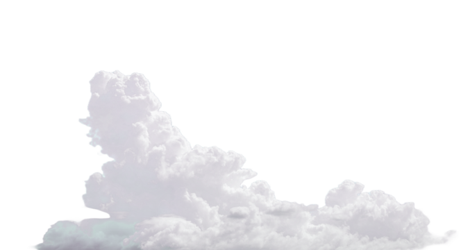 ふわふわの積乱雲　夏の雲