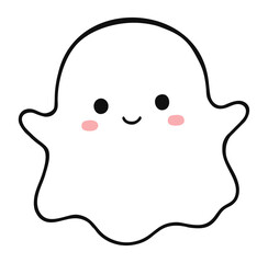 Ghost Cartoon Doodle Art Illustration