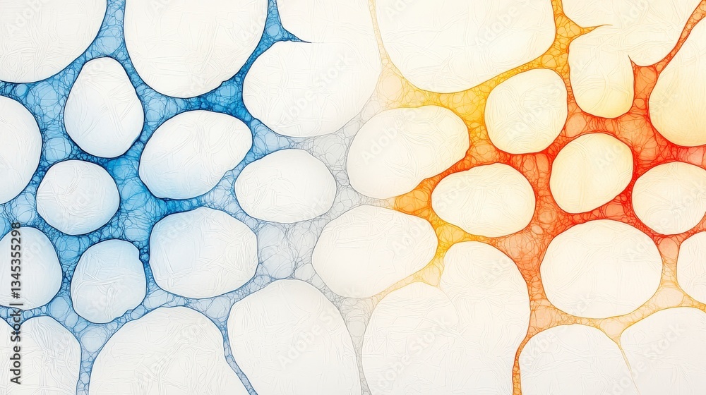 Aufkleber artistic abstract: an artistic abstract design showcases organic shapes in contrasting colors, creat